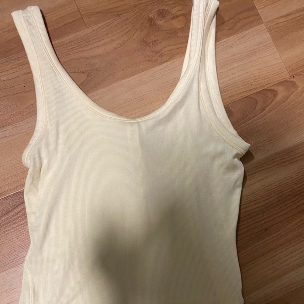 lululemon athletica Hold Tight Ribbed Tank Top in Light yellow